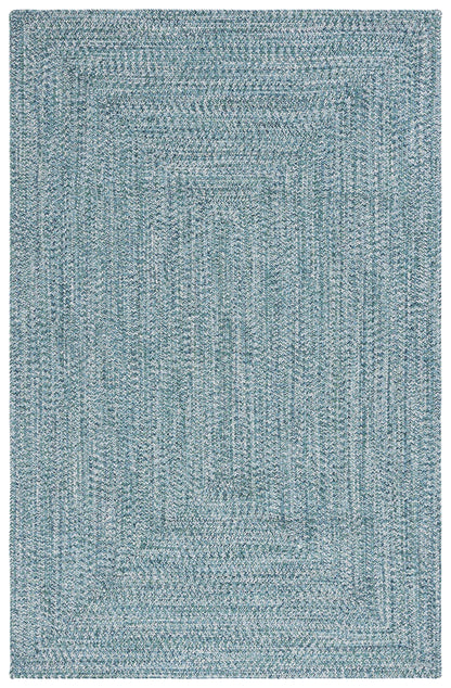 SAFAVIEH Washable Rug Outdoor Braided Collection - 2' x 3', Teal & Green, Handmade & Reversible, Non-Shedding & Easy to Clean, Ideal for Entryway, Patio, Kitchen, Mudroom, Front Door (BRA201K)