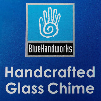 Blue Handworks Sea Glass and Driftwood Chime - Sandblasted Glass and Found Wood Hand Crafted Wind Chime