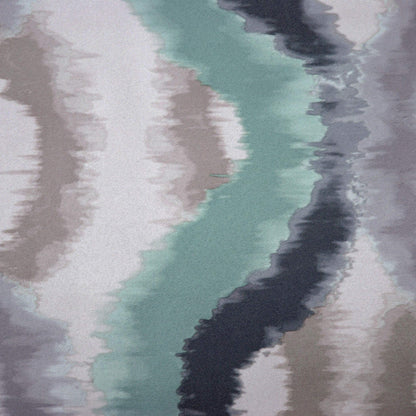 Sun Zero Burbank Watercolor Ogee Energy Efficient Grommet Curtain Panel, 54" x 63", Linen