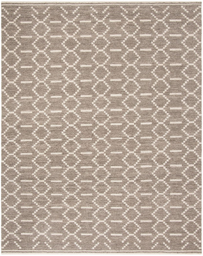 SAFAVIEH Area Rug 8x10 - Kilim Collection - Large - Grey & Ivory, Handmade Flat Weave Wool, Ideal for Living Room, Bedroom, Office, Dining Space (KLM353A)