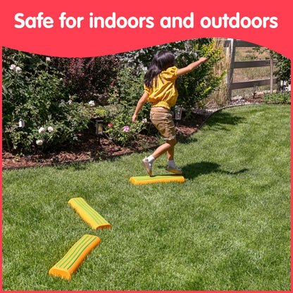 edxeducation Step-a-Trail | Logs | Set of 3 Balance Logs | Ages 18m+ | Obstacle Course for Kids | Indoor and Outdoor Toys for Toddlers | Build Gross Motor Skills