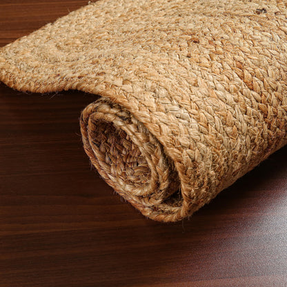 Savi Home Hand Woven Jute Braided Rug, 2'x3' - Natural, Reversible Boho Entry Area Rugs for Kitchen, Living Room, Farmhouse Indoor Outdoor Decorative Floor Rug, 24x36 Inches