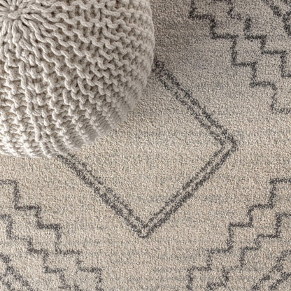 JONATHAN Y Amir Moroccan Beni Souk Cream/Gray Indoor Area Rug, 8x10, Bohemian, Scandinavian, Easy-Cleaning for Living Room, Bedroom, Kitchen, Pet Friendly, Non-Shedding (MOH200B-8)