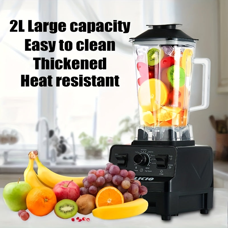 Delicio Countertop Blender, Mixer, Powelful Motor, With 2 Speeds And Pulse, Meets The Nutritional Needs Of The Whole Family, Easily Makes Smoothies, Milkshakes, Juices And Unlocks N Kinds Of Delicious Flavors, Blender For Kitchen, Licuadora