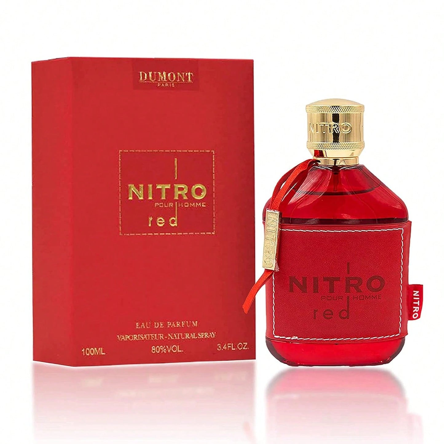 LocalDumont Nitro Red Eau De Parfum For Men 3.4 Oz - Fruit, Woody, Floral & Masculine Fragrance