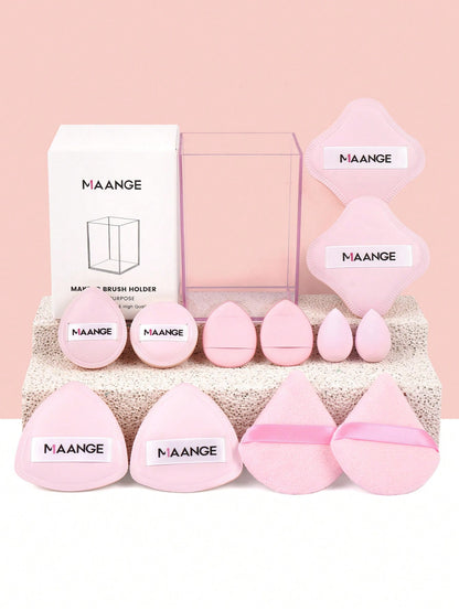 MAANGE 2pcs Makeup Tools Set Twin Head Makeup Brush Set With Blush Brush Foundation Brush Finishing Brush Loose Powder Brush Makeup Tools For Traveling