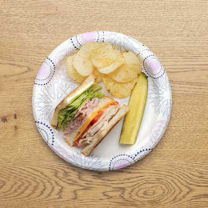 Great Value Disposable Paper Plates, 8.5", 100 Count