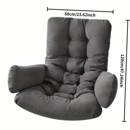 Bohemian Swing Chair Cushion with Removable Cover - Heavy-Duty All-Weather Indoor/Outdoor Seat Pad, Dark Grey/Light Grey, Soft Padding for Hanging Chairs, Balcony, Garden, Patio Furniture (Compatible with Hammocks, Pillows Not