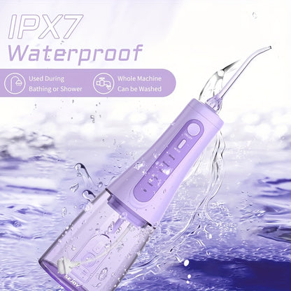 SEJOY Wireless Oral Irrigator, 5 Modes And 8 Nozzles, Portable 11.83oz Electric Oral Irrigator, Dental Irrigator for Home And Travel, IPX7 Waterproof