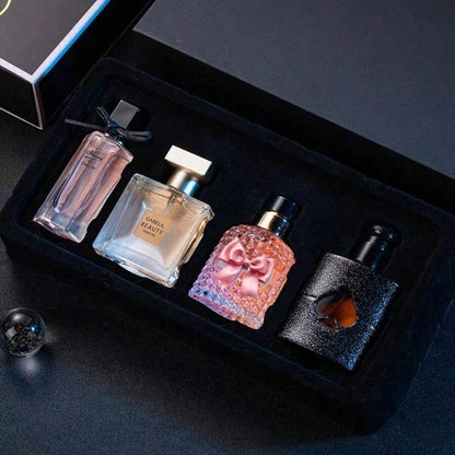 LocalJEAN MISS 4 Pcs Women's Perfume Spray Gift Box | 4 Mixed Scents Long-Lasting Fragrance | Perfect For Holiday Gifts/Dates/Parties