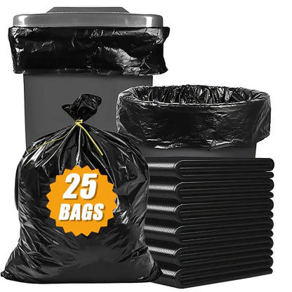 Heavy-Duty Trash Bags with a Capacity of 55-60 Gallons, Designed to Resist Tearing. Available in Packs of 50, 100, Or 150, These Black Bags Are Perfect for Gardening Tasks And Outdoor Activities. They Are Suitable for Both Residential And Commercial