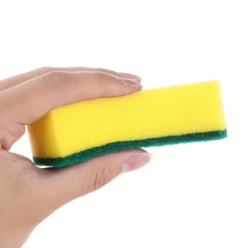 18/36/46/56/66/72/76pcs Kitchen Sponges, Multi-Functional, Ultra Absorbent, Rust and Oil Remover, Double-Layer Grip Design, Suitable for Dishware, Cookware