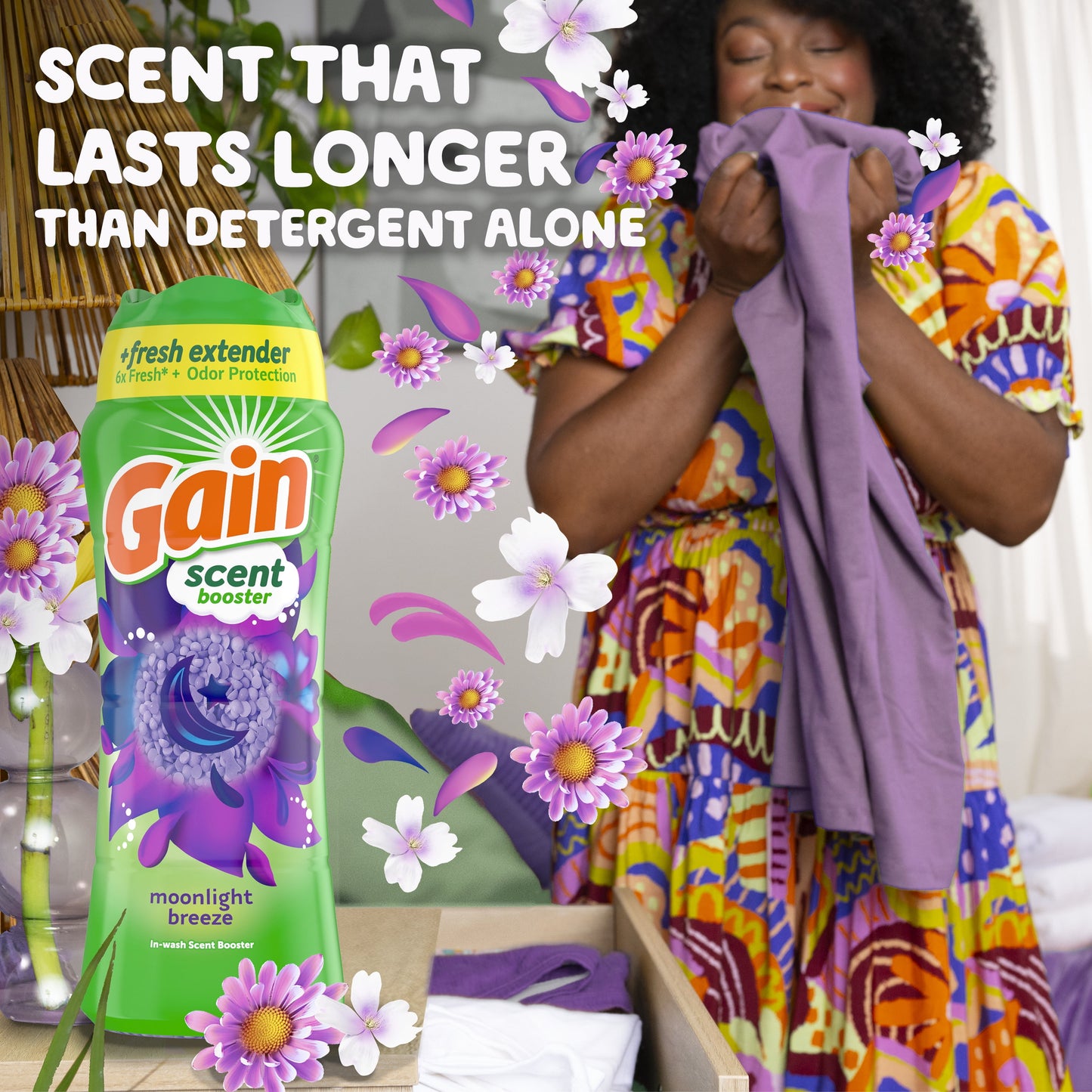 Gain Fireworks In-Wash Scent Booster Laundry Beads, Moonlight Breeze Scent, 24 oz