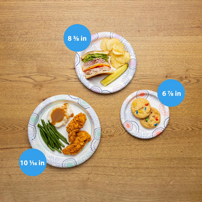 Great Value Disposable Paper Plates, 8.5", 100 Count